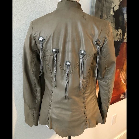 TRIBE AMERICA Leather Fringe Buffalo Nickel Jacket - Picture 4 of 14